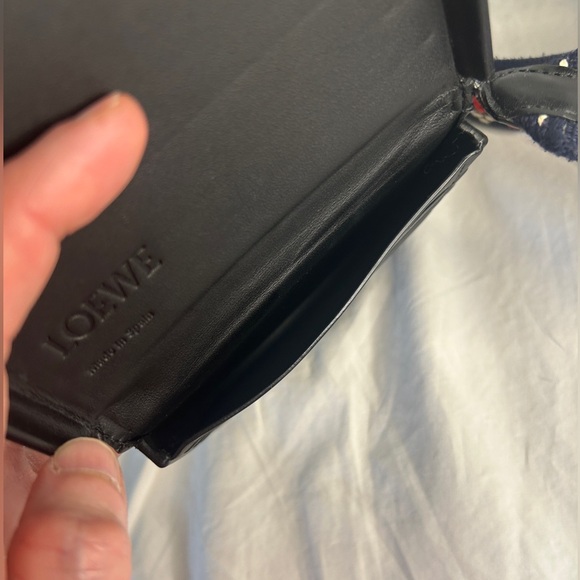 Loewe Heel Crossbody Bag in Black Leather & Woven Strap - Picture 6 of 11